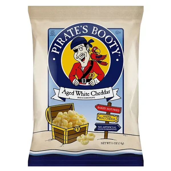 Pirate's Booty Aged White Cheddar Puffs, 0.5 oz., 40 pk.