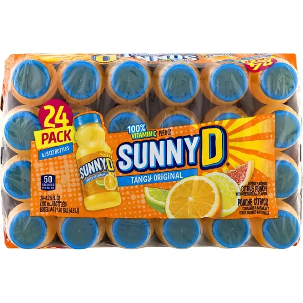 SunnyD Tangy Original Orange Flavored Citrus Punch, 6.75 fl. oz., 24 pk.