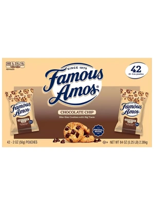 Famous Amos Chocolate Chip Cookies, 2 oz., 42 pk.