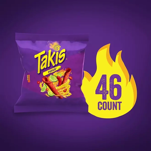 Takis Fuego Rolled Tortilla Chips, 1 oz., 46 pk.