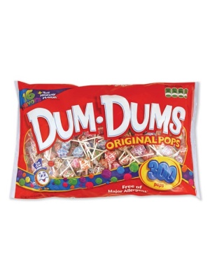 Dum-Dum-Pops, Assorted Flavors, Individually Wrapped, 300/Pack