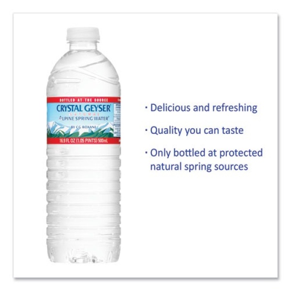 Natural Alpine Spring Water, 16.9 oz Bottle, 35/Carton