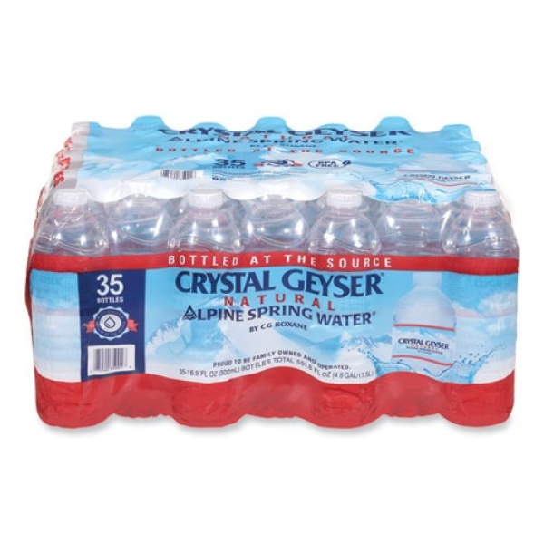 Natural Alpine Spring Water, 16.9 oz Bottle, 35/Carton